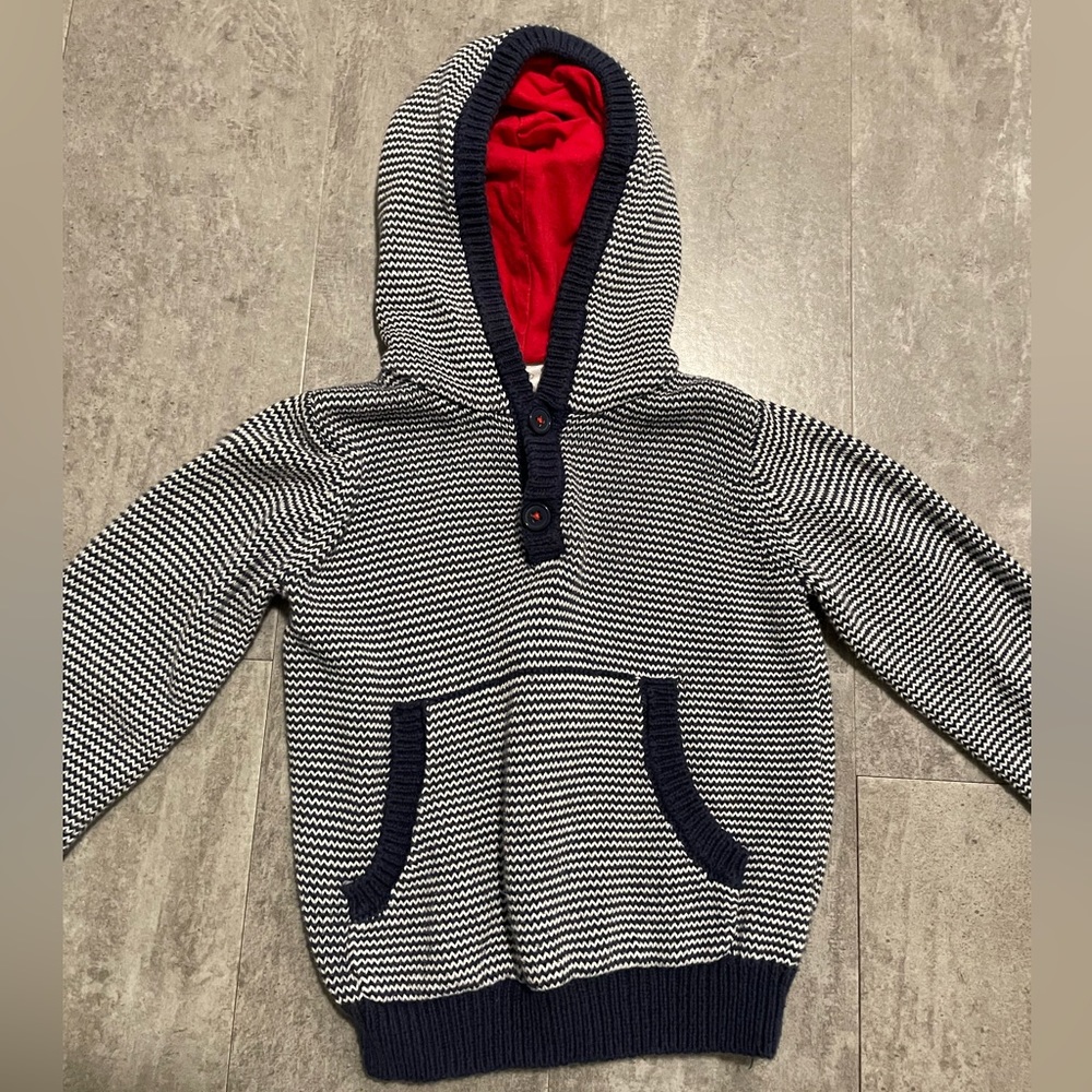 Striped Baby Hooded Sweater / Size 18-24 Month